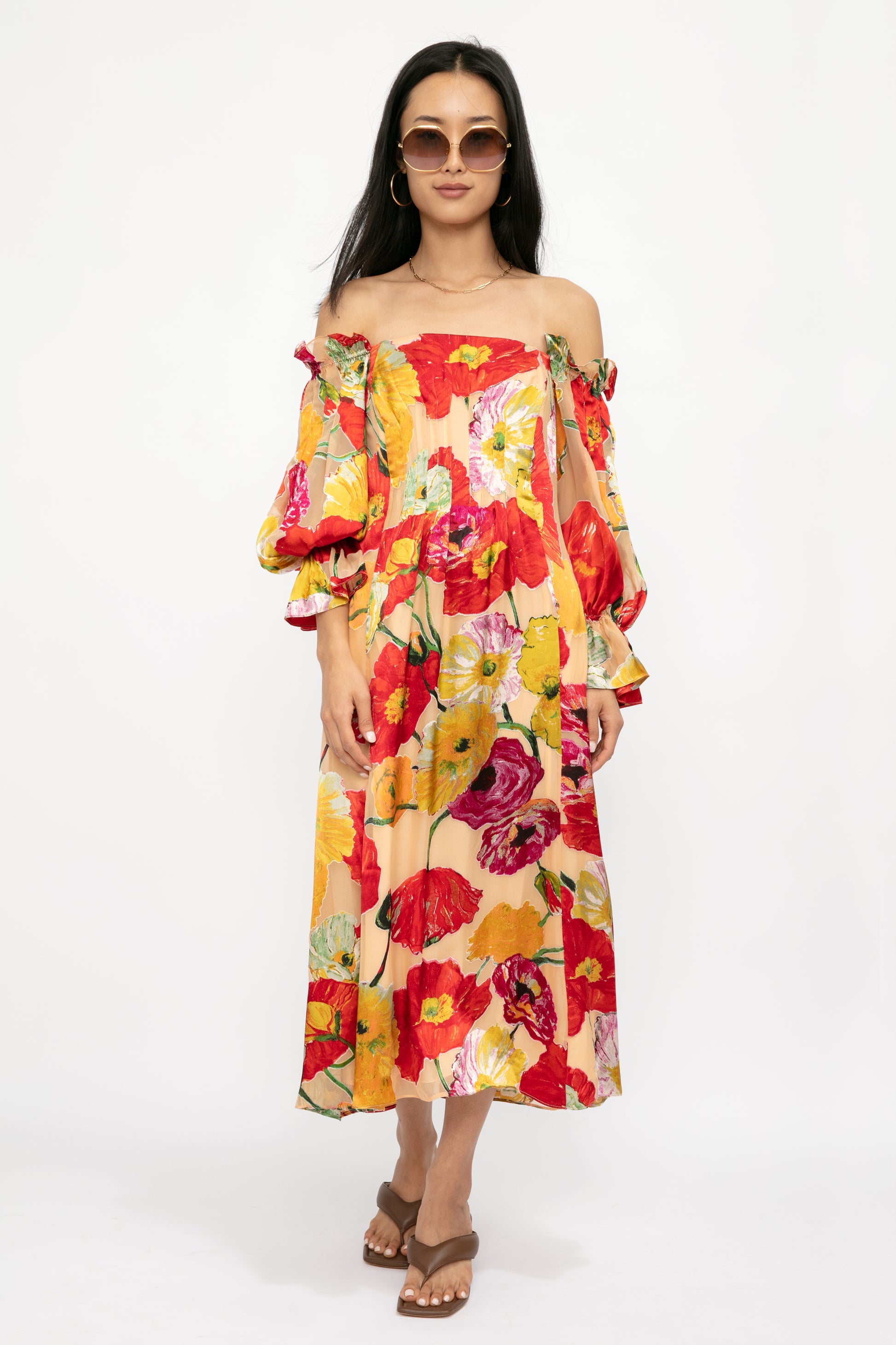 CULT GAIA Ida Dress in Painted Floral