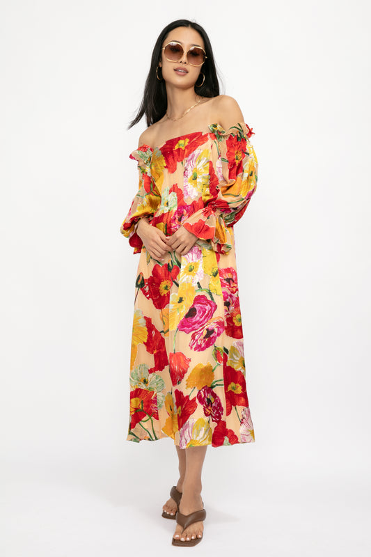 CULT GAIA Ida Dress in Painted Floral