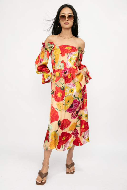 CULT GAIA Ida Dress in Painted Floral