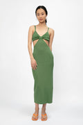 CULT GAIA Serita Knit Dress in Basil