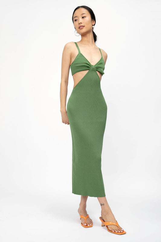CULT GAIA Serita Knit Dress in Basil