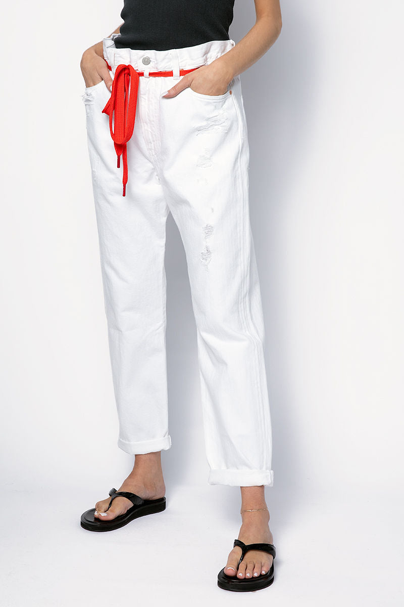 DENIMIST Harper Shoelace Jean in White