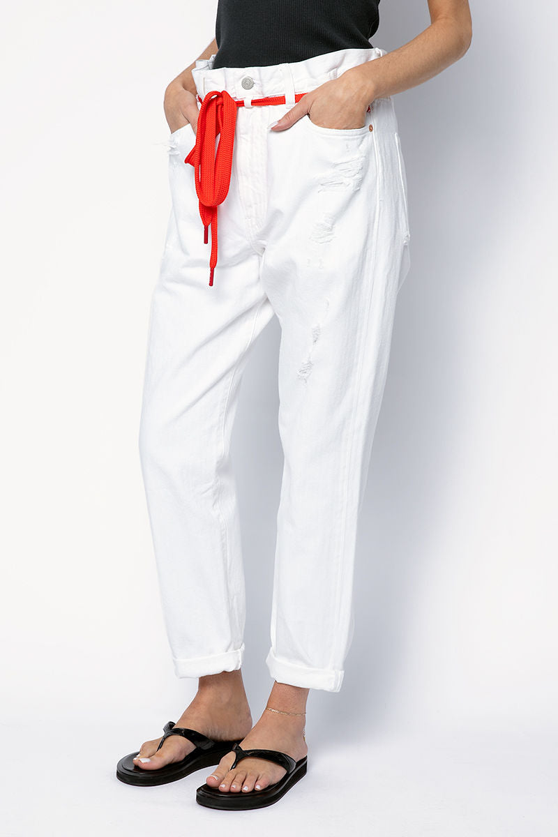 DENIMIST Harper Shoelace Jean in White