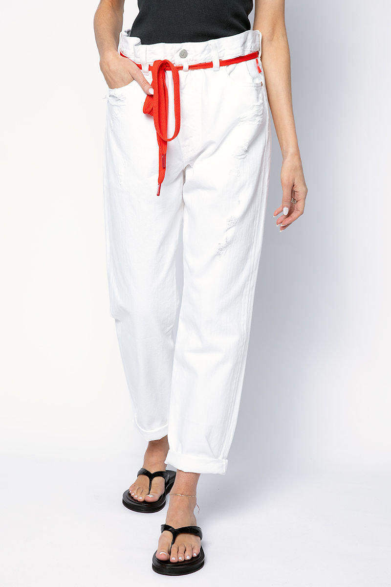 DENIMIST Harper Shoelace Jean in White