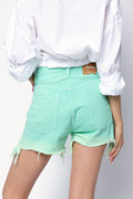 DENIMIST Nic Mid Rise Cut Off Shorts in Mint