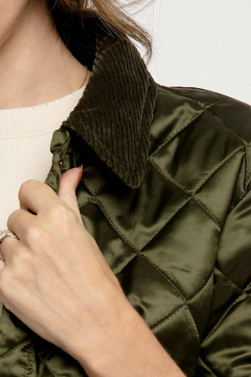 DENIMIST Quilted Jacket in Olive
