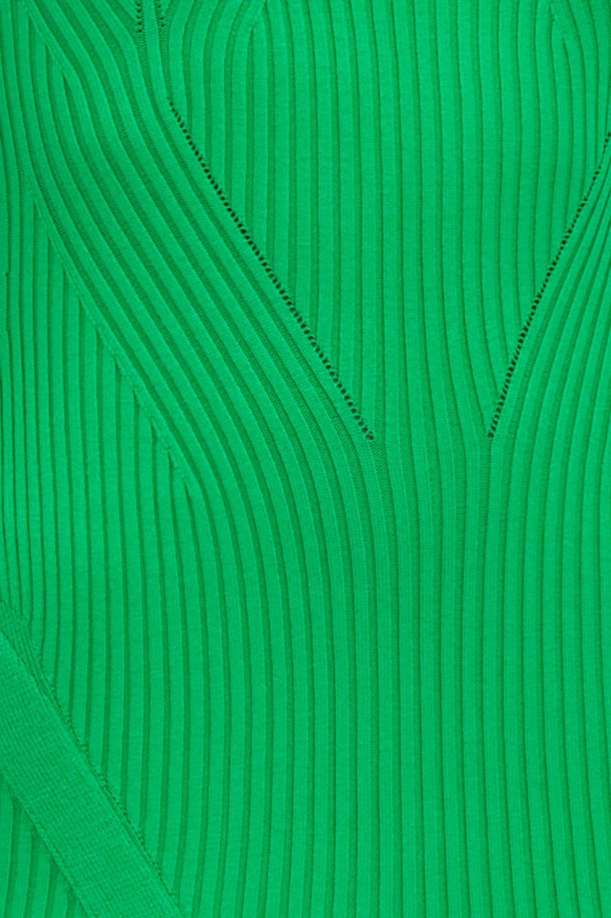 ELEONORA GOTTARDI Asymmetrical Side Slit Knit Dress in Green