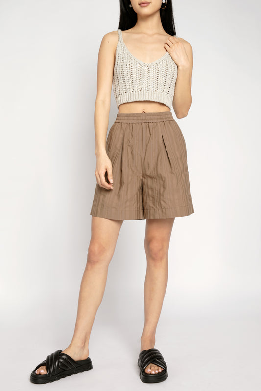 FABIANA FILIPPI Cotton Bermuda Short in Acorn