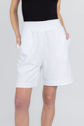 FABIANA FILIPPI Cotton Bermuda Sweat Short in White