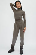 FABIANA FILIPPI High-Waist Jogger Pant in Militare
