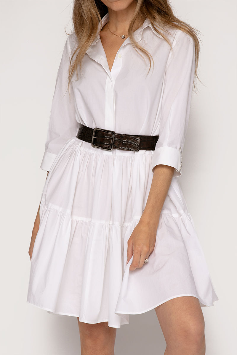 FABIANA FILIPPI Organic Cotton Shirt Dress in White
