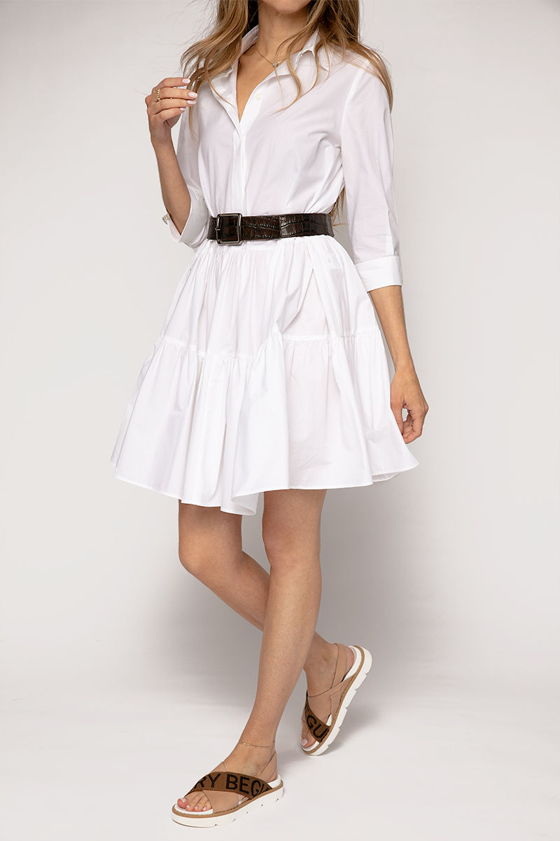 FABIANA FILIPPI Organic Cotton Shirt Dress in White