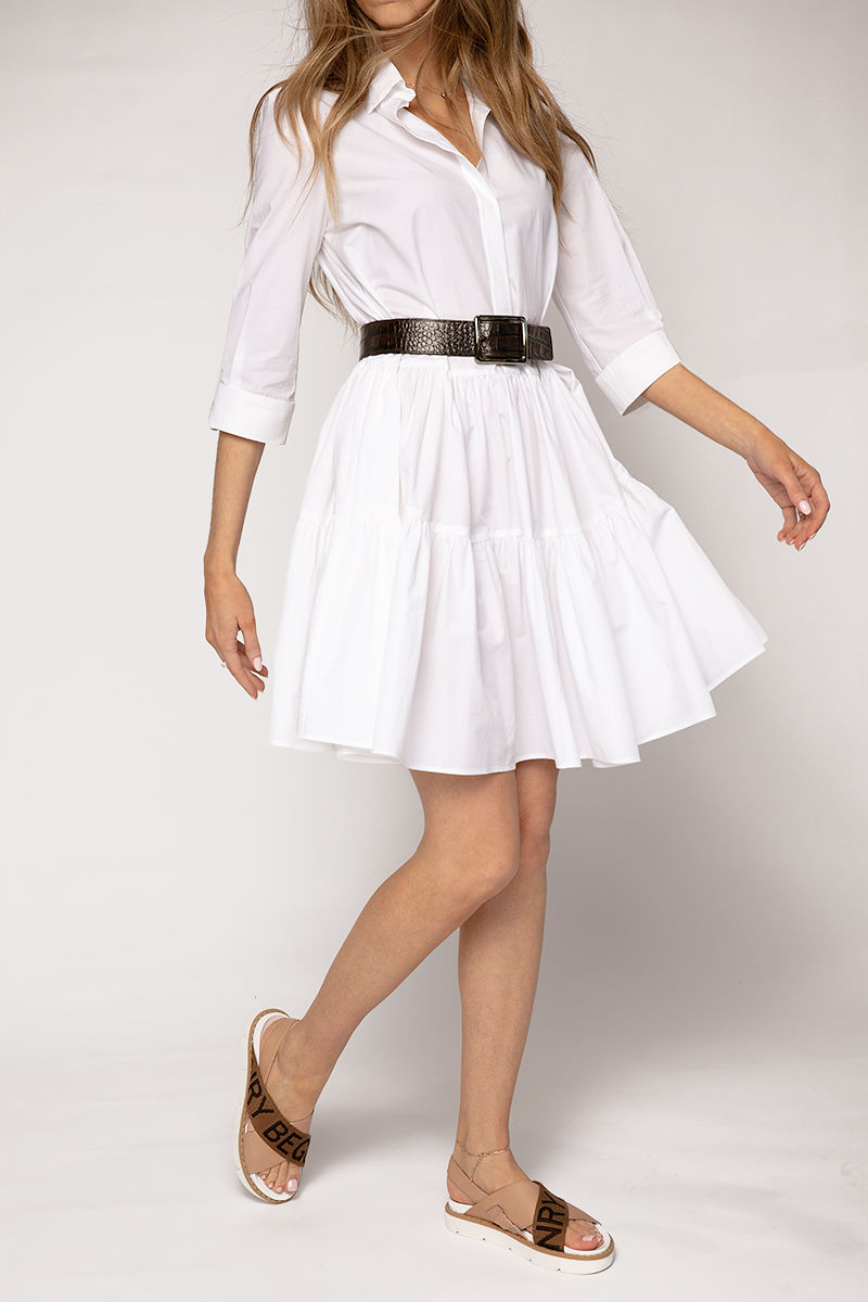 FABIANA FILIPPI Organic Cotton Shirt Dress in White