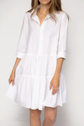 FABIANA FILIPPI Organic Cotton Shirt Dress in White