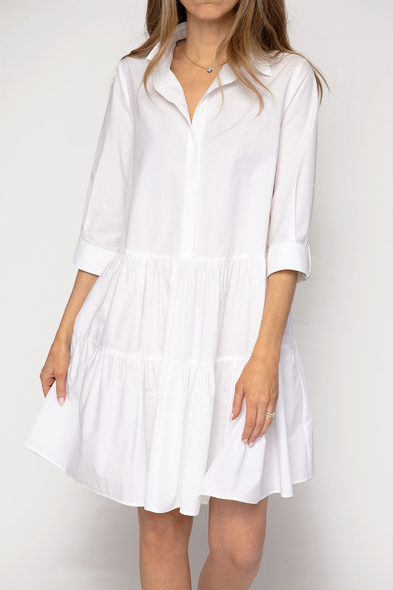 FABIANA FILIPPI Organic Cotton Shirt Dress in White