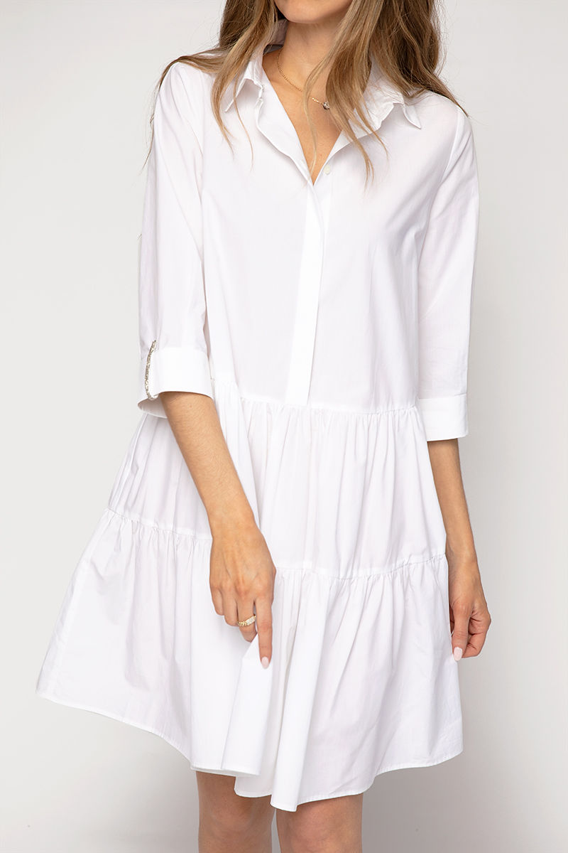 FABIANA FILIPPI Organic Cotton Shirt Dress in White