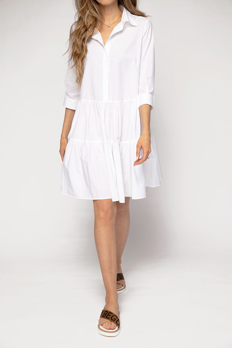 FABIANA FILIPPI Organic Cotton Shirt Dress in White