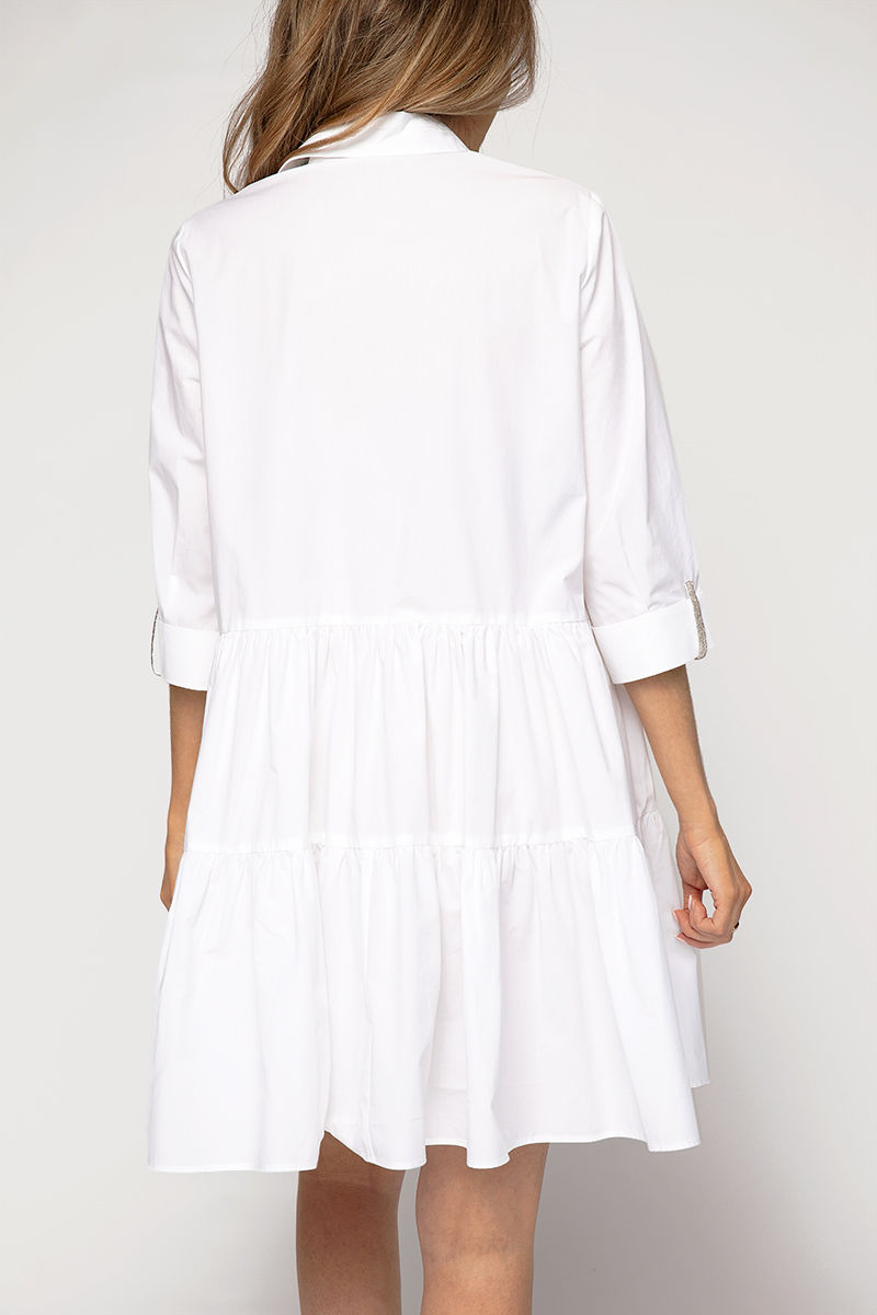 FABIANA FILIPPI Organic Cotton Shirt Dress in White