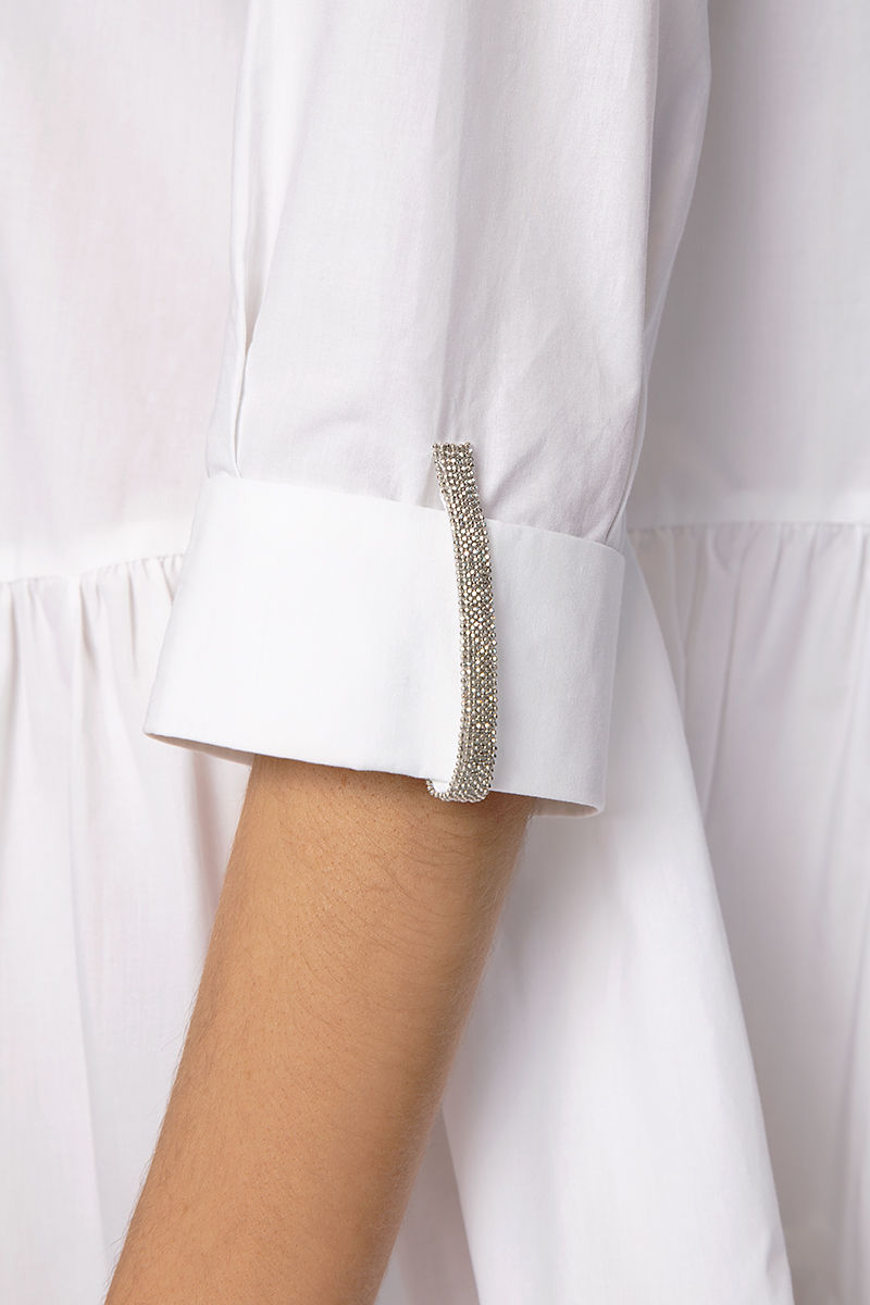 FABIANA FILIPPI Organic Cotton Shirt Dress in White