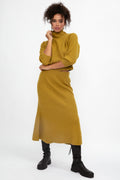 FABIANA FILIPPI Ribbed Wool Skirt in Curry