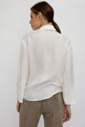 FABIANA FILIPPI Silk Gauze Shirt in Raffia