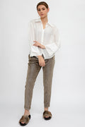 FABIANA FILIPPI Silk Gauze Shirt in Raffia