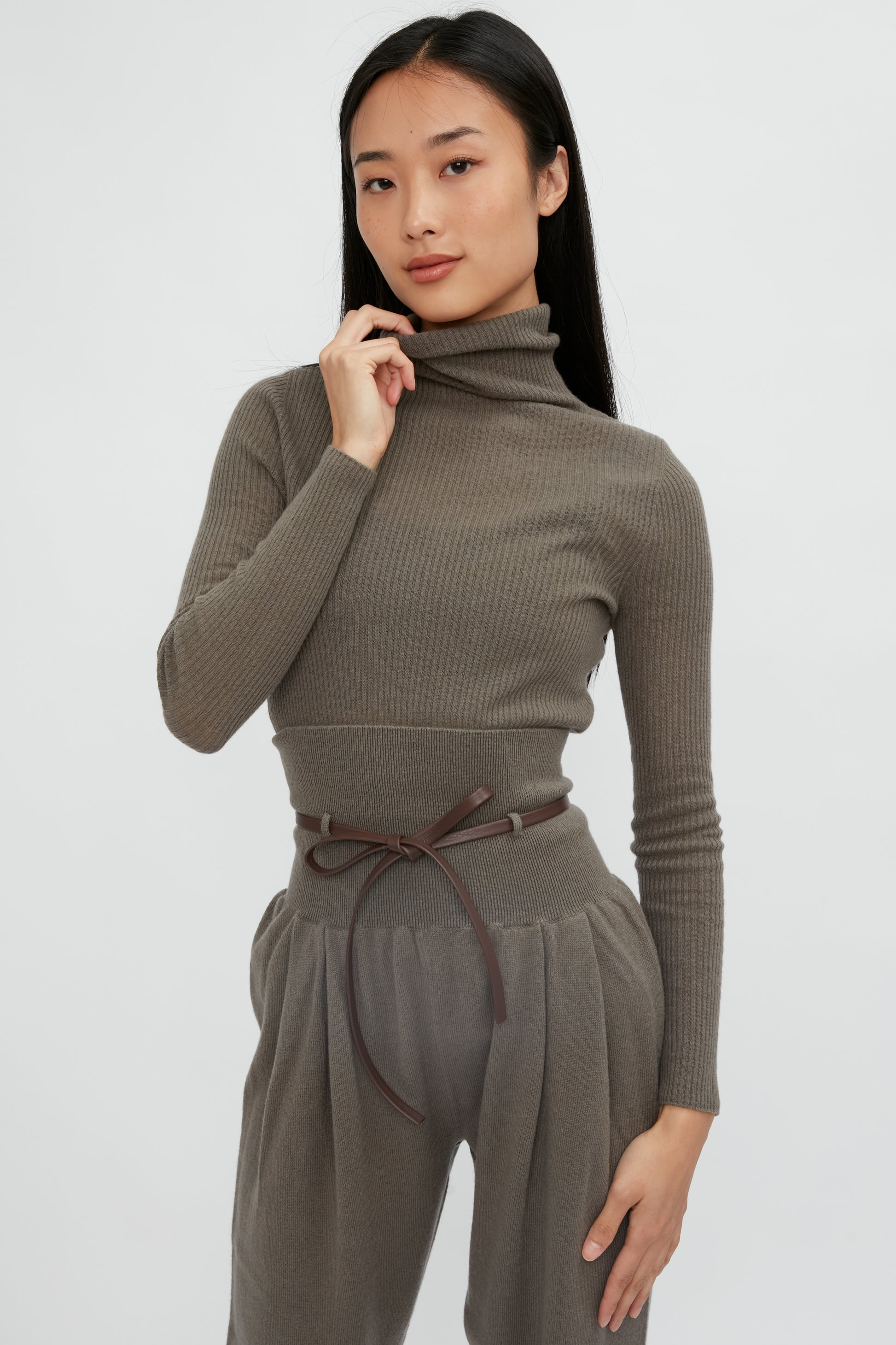 FABIANA FILIPPI Turtleneck Sweater in Militare