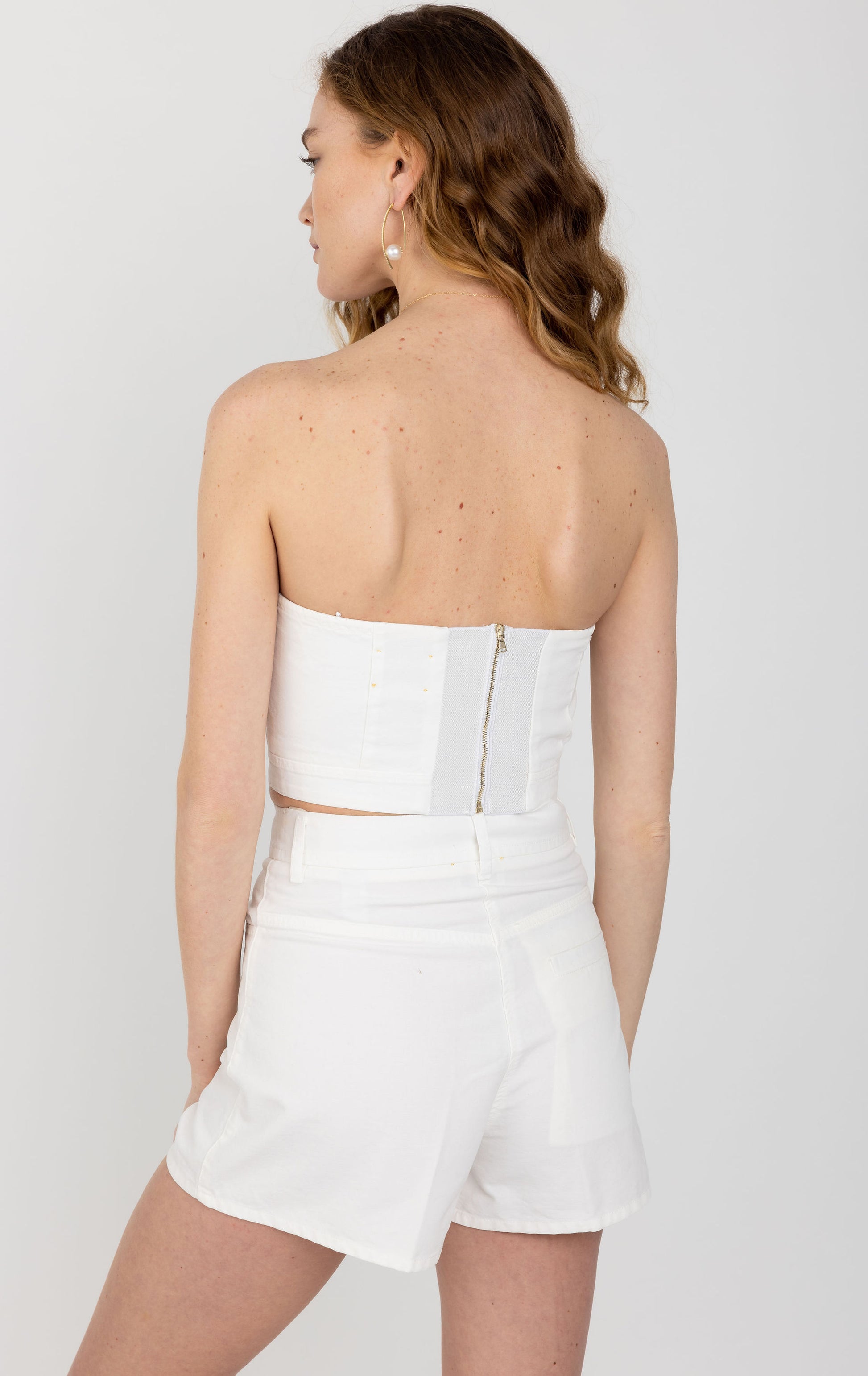 FORTE FORTE Cotton Canvas Couture Bustier in Pure