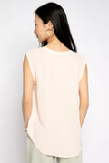 FORTE FORTE Georgette Viscose Tank Top in Cream