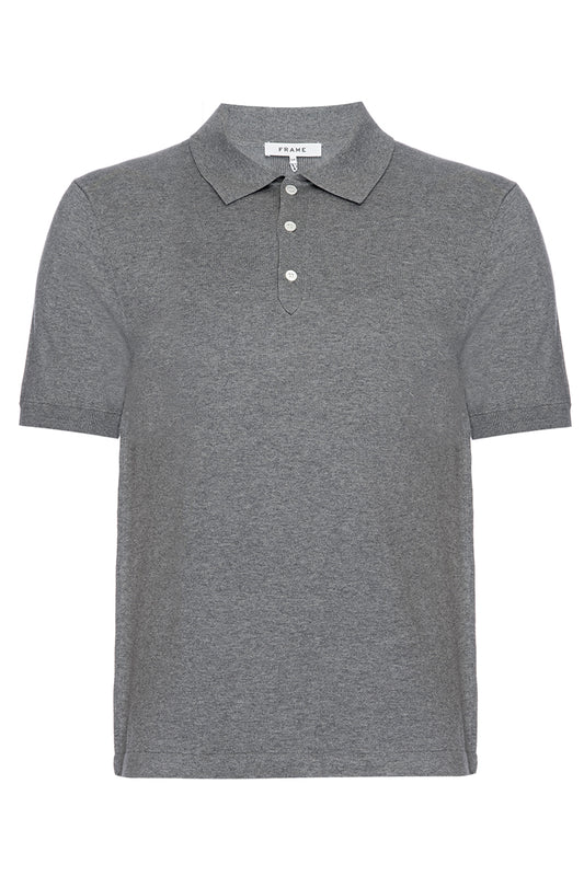 FRAME Luxe Polo in Gris Heather
