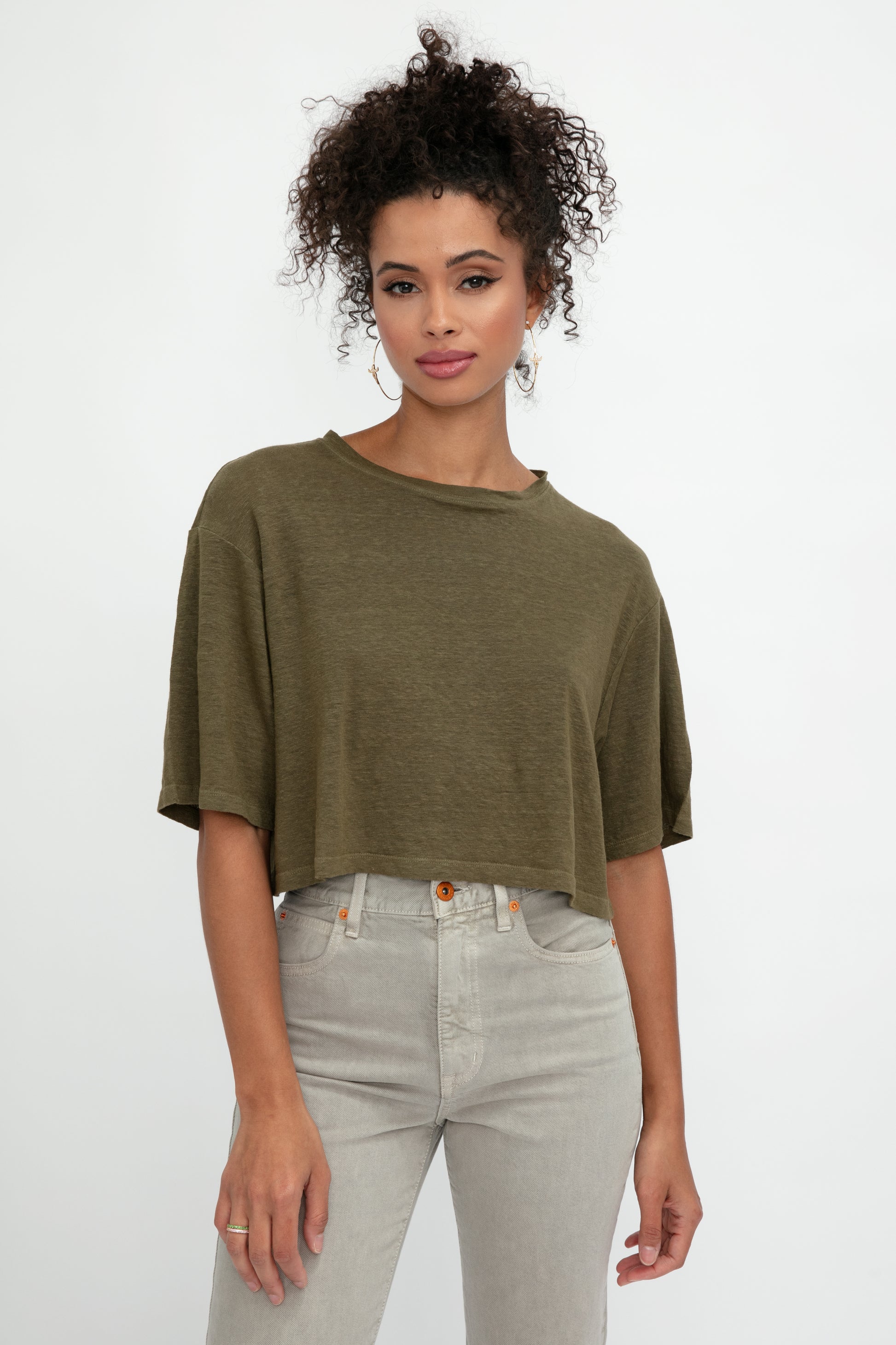 FRAME Boxy Tee in Surplus