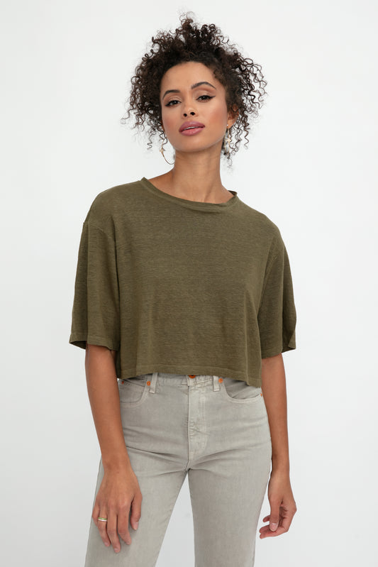 FRAME Boxy Tee in Surplus