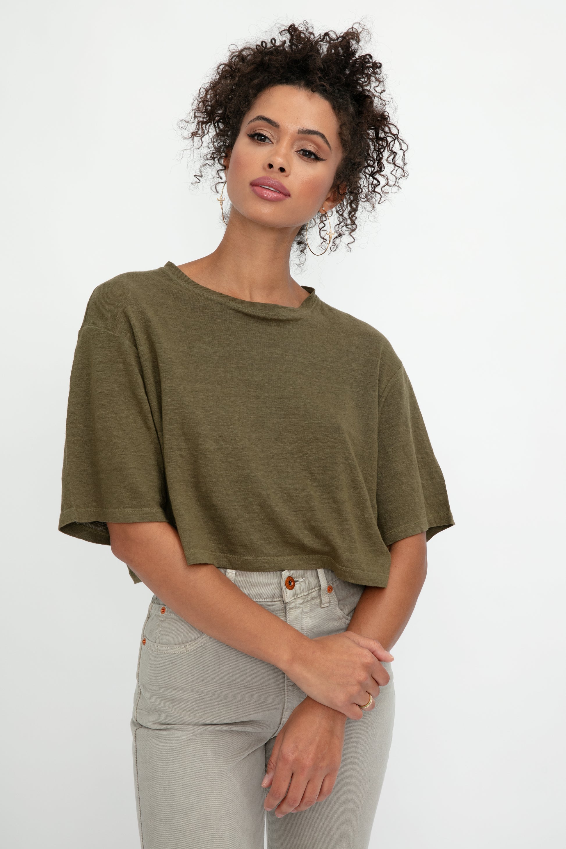 FRAME Boxy Tee in Surplus