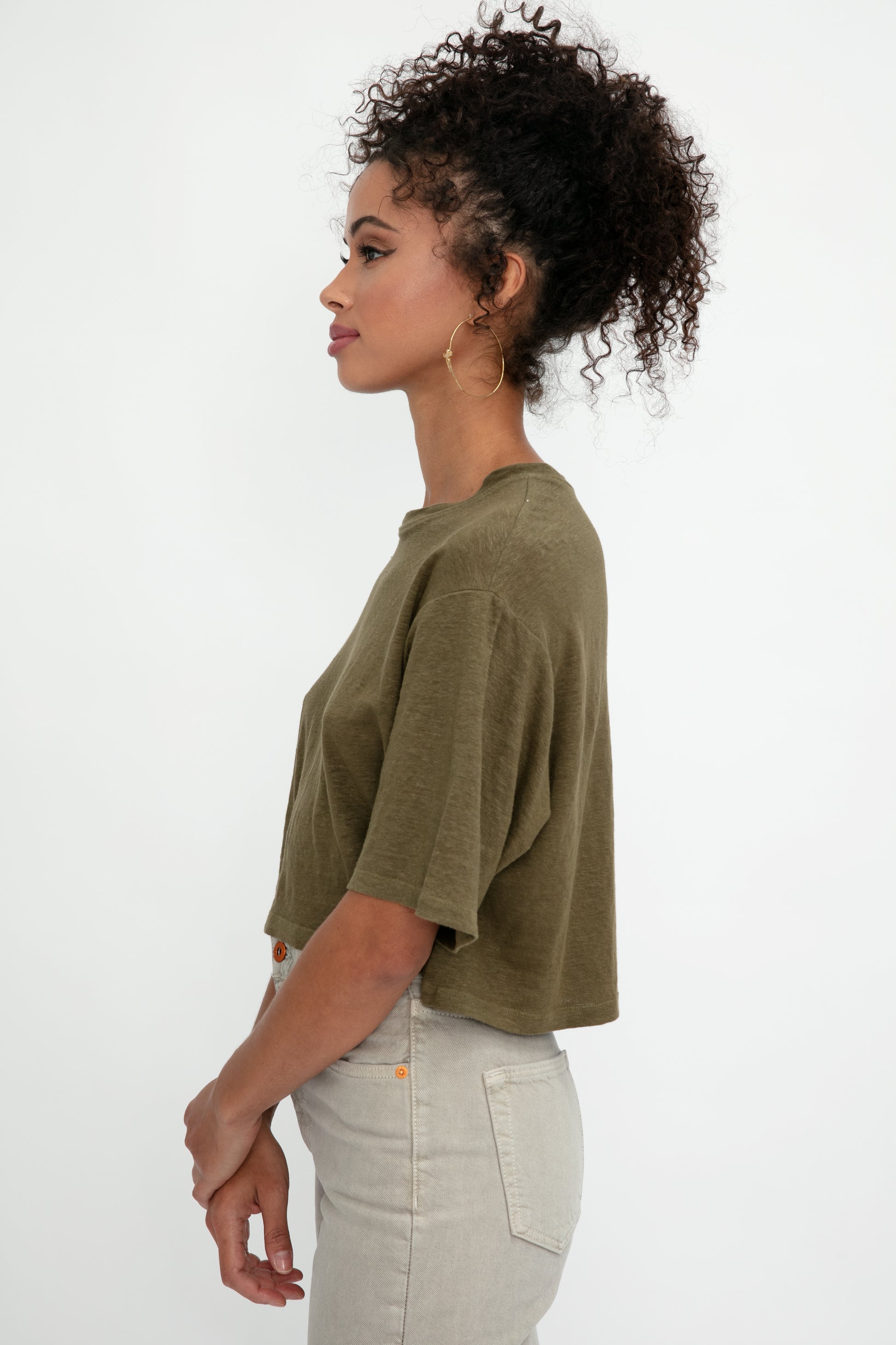 FRAME Boxy Tee in Surplus