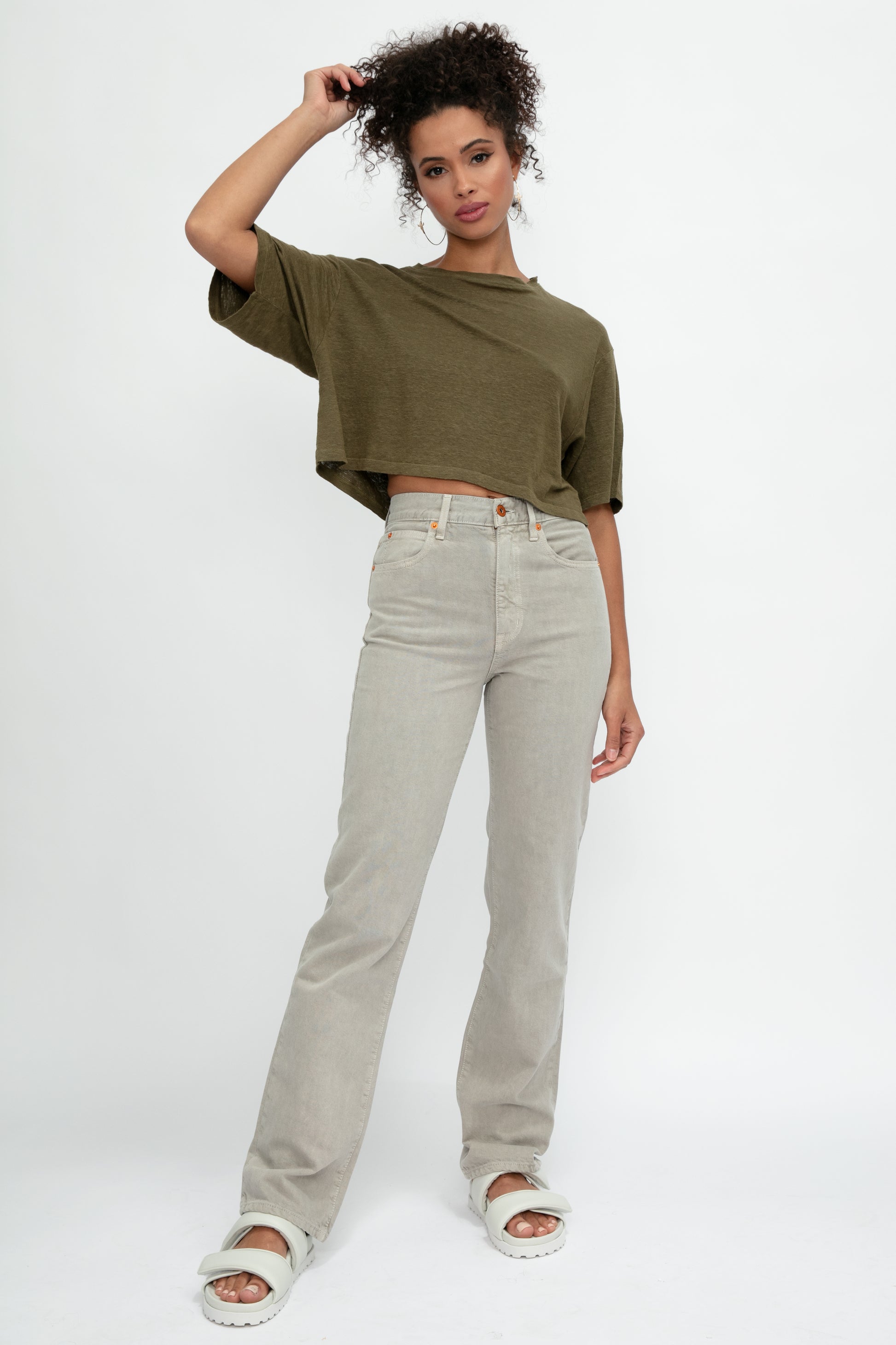 FRAME Boxy Tee in Surplus