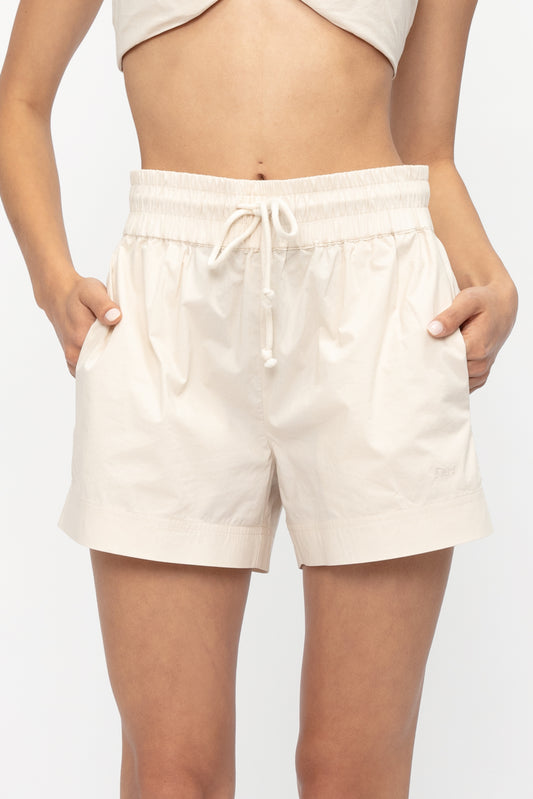 FRAME Drawstring Lounge Short in Flax