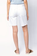 FRAME Le Slouch Bermuda in Rumpled Blanc