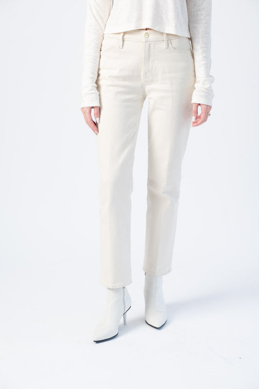 FRAME Le High Straight in Winter White