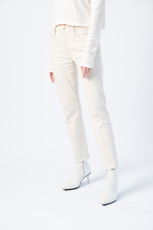 FRAME Le High Straight in Winter White