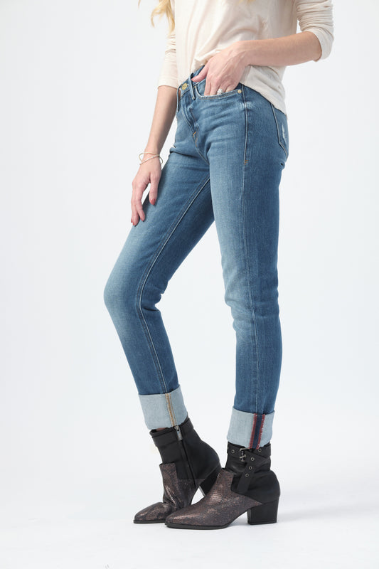 FRAME Le Nik Low Slung Jean in Moma