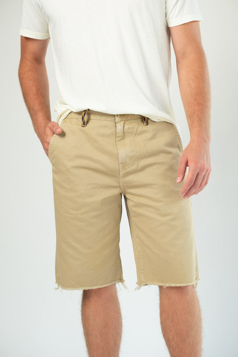 Mens raw hem deals shorts