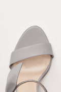 FABIANA FILIPPI Ester Heeled Leather Sandals in Rock Grey