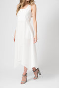 FABIANA FILIPPI Twofer Dress in White with Grey Knit