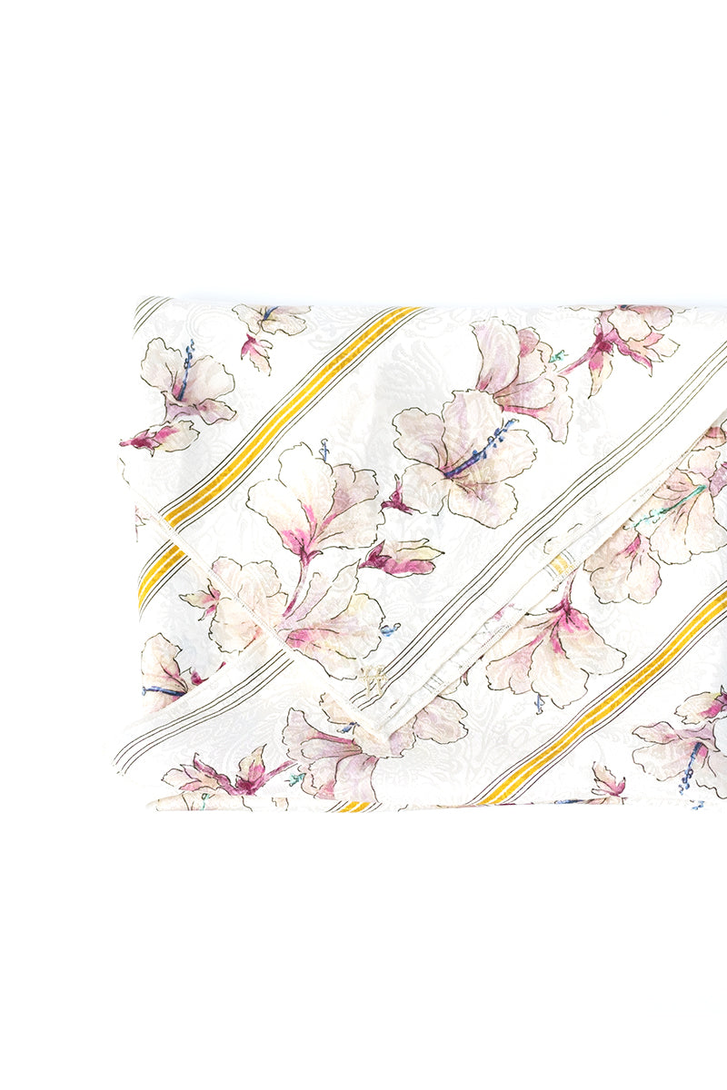FORTE FORTE Saint Barth Print Viscose Silk Jacquard Scarf in Cipria