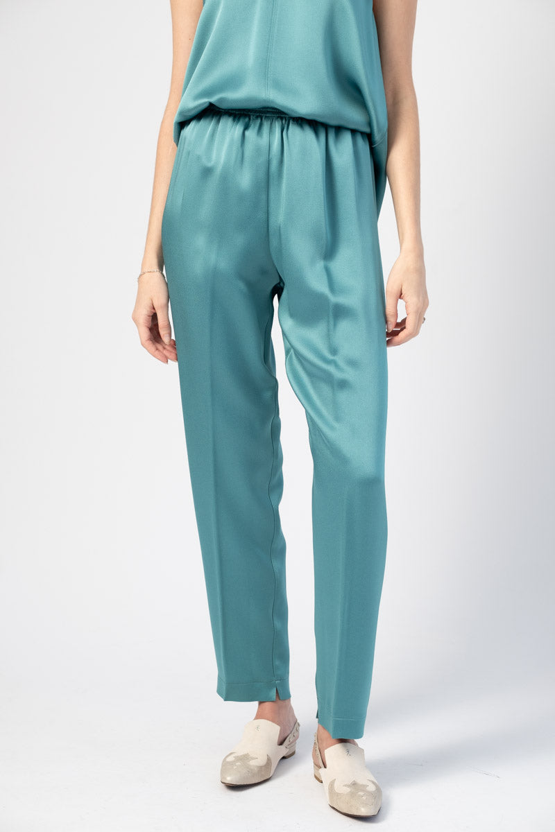 Envers Satin Crepe Pants in Topazio
