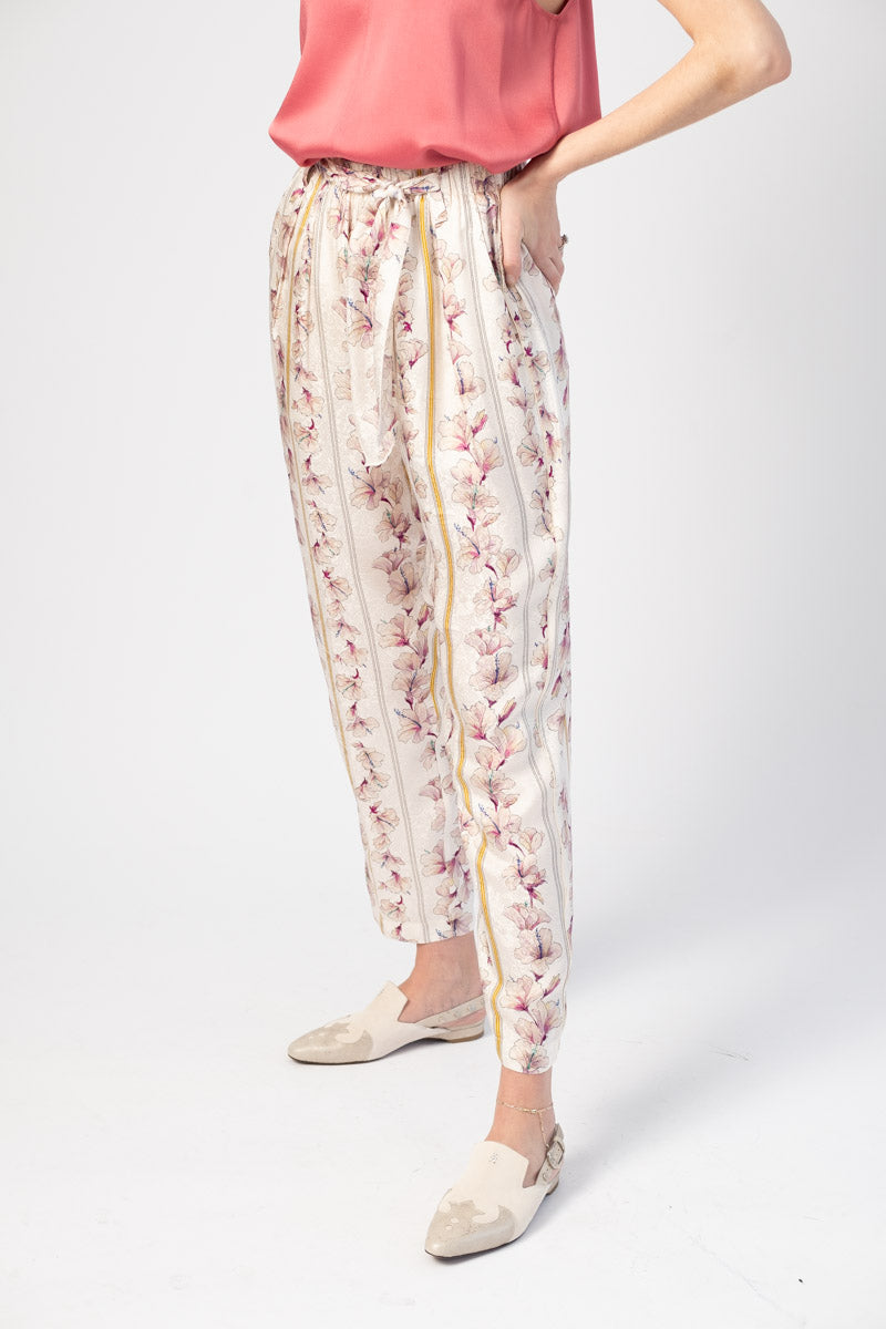 FORTE FORTE Guadaloupe Print Jacquard Pants in Cipria