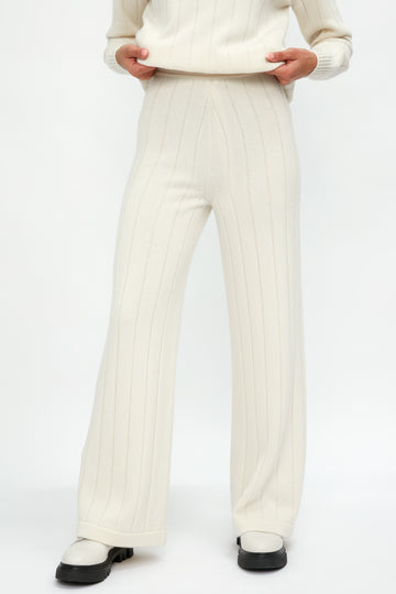GENTRYPORTOFINO Cashmere Knit Pant in Burro