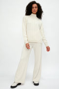 GENTRYPORTOFINO Cashmere Knit Pant in Burro