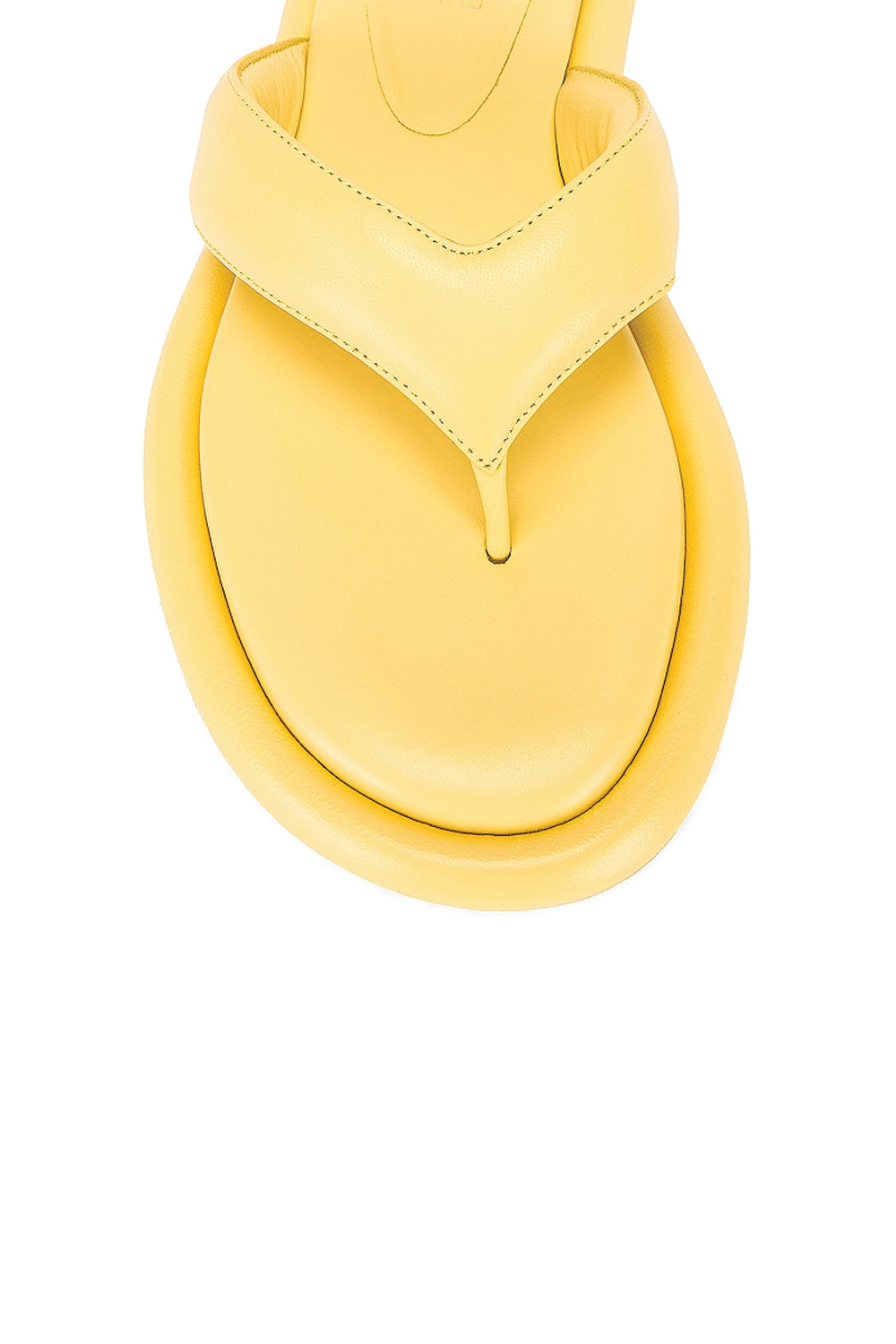 GIA BORGHINI Gia 5 Leather Thong Sandal in Butter Yellow