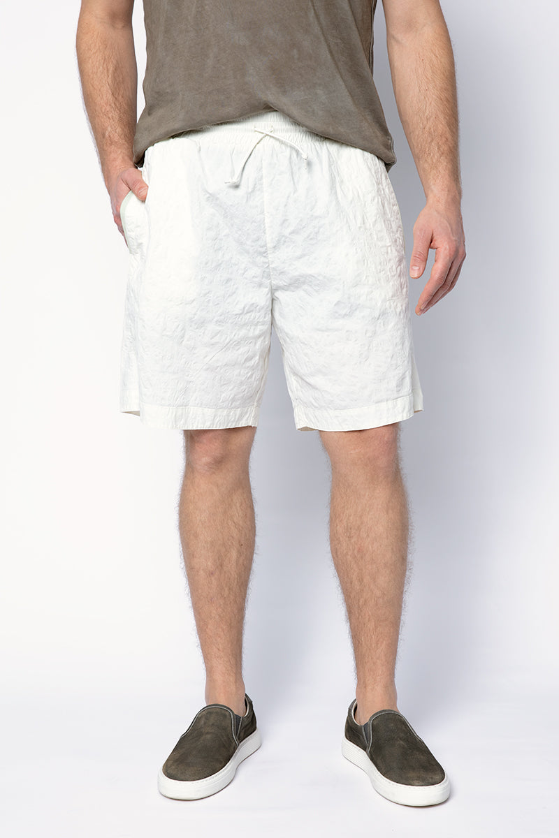GIORGIO BRATO Leather Detailed Short in Bianco